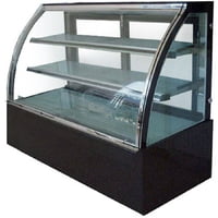 Ecobeck - Vitrina Pastelera Horizontal Curva Negra Modelo Kvph-1500