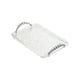 thumbnail image 4 of Bandeja Rectangular Para Servir, Organizador De Tocador De Baño Para Dormitorio, Mesita De Noche, Cocina, Borde Plateado Transparente, 4 of 5