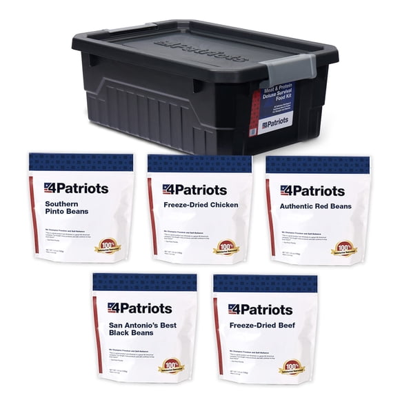 Kit de Supervivencia 4Patriots 85 Porciones de Carne y Proteína