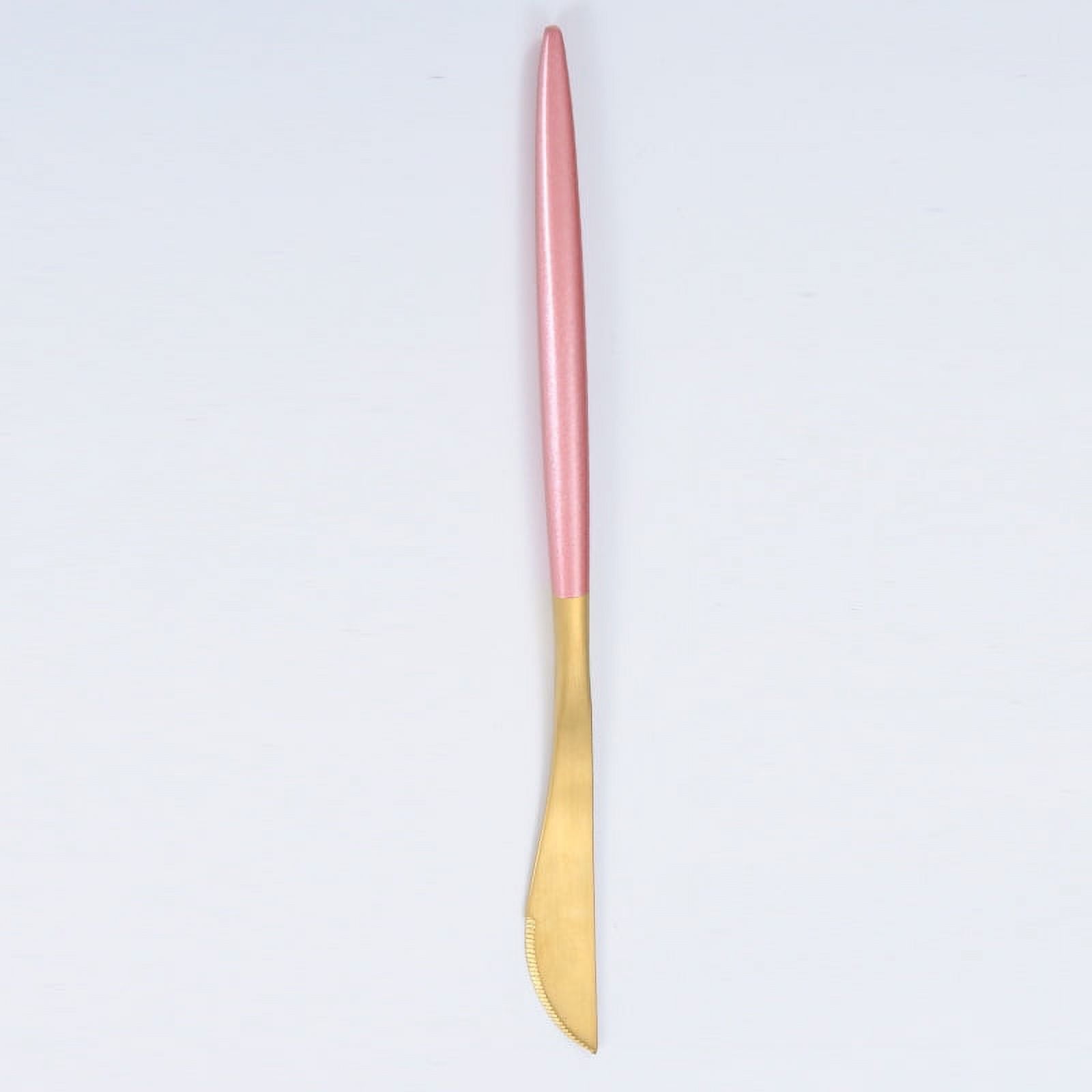 Xmhytop 4 Piezas Cubiertos De, Utensilios De Cocina Y Cubiertos Cotidianos,cuchillo De Mesa,gond Rosa