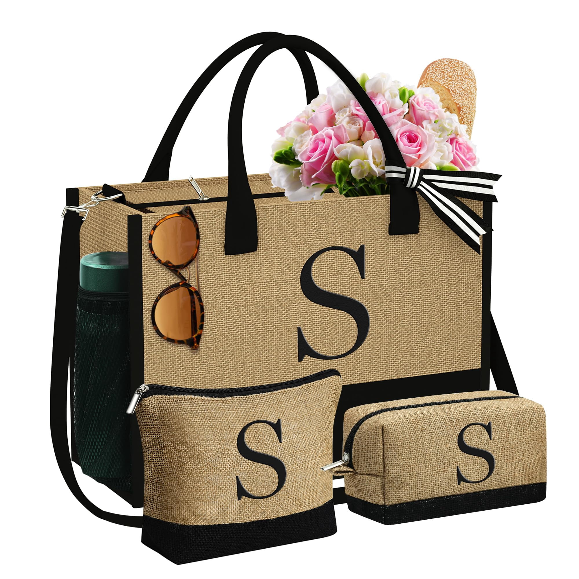 Yoolife - Bolso Tote De Yute Personalizado De 43 X 17 X 34 Cm Con 2 Bolsitas