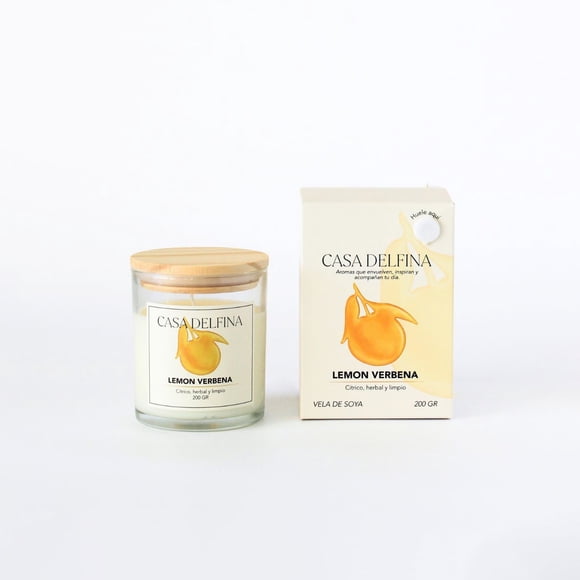 Vela Frasco 200gr Lemon Verbena