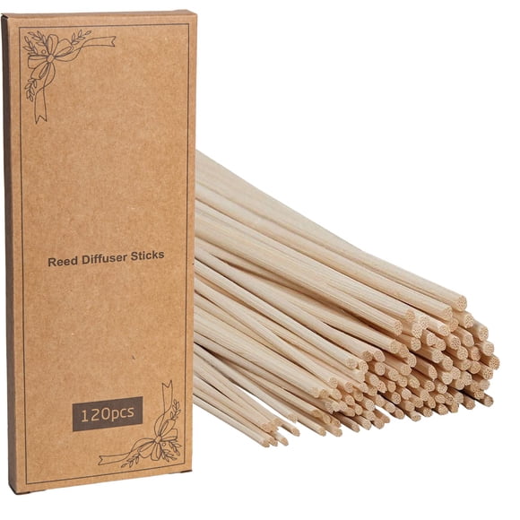 Varillas difusoras Reed LWH-US, 120 unidades, madera de ratán natural, 25 cm