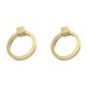 thumbnail image 1 of Tiradores de anillo para gabinete RZDEAL de latón macizo cepillado color dorado (2 piezas), 1 of 8