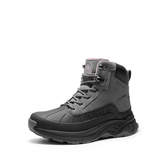 Botas de senderismo NORTIV 8 impermeables para mujer, talla 11, color gris oscuro