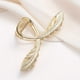 thumbnail image 1 of 1pc Feather Shape Alloy Hair Clip Back Head Hair Clip Ponytail Holder Hair Accessories, 1 of 2