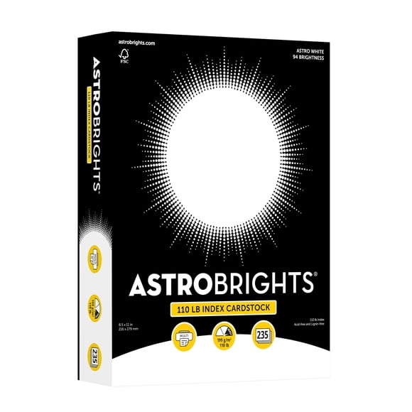 Cartulina Astrobrights 216x279 mm 110 lb 235 Hojas