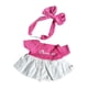 thumbnail image 3 of Vestido De Mu?eca, Accesorios De Fotografía De Moda, Cómodo, Suave, Bricolaje, Ropa De Mu?eca De Peluche De 20 Cm, Rosa, Rojo Y Blanco, 3 of 5