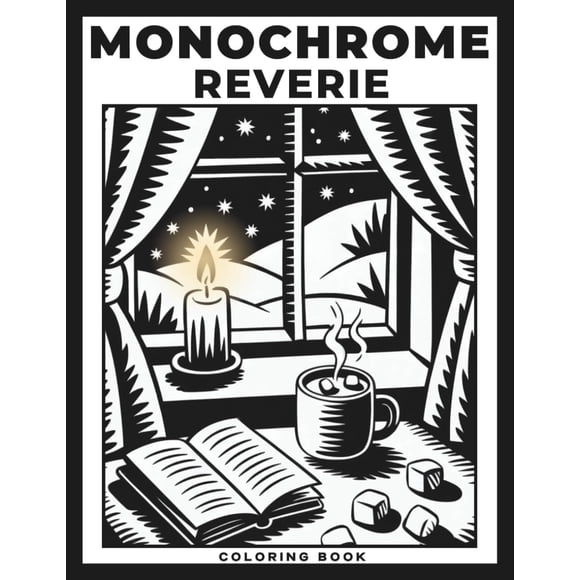 Libro para colorear Majosta Monochrome Reverie, más de 55 diseños