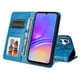 thumbnail image 3 of Funda tipo cartera FOXDOCK para Samsung Galaxy A06 5G , diseño girasol en relieve, cuero PU, cierre magnético, soporte y tarjetero, 3 of 5