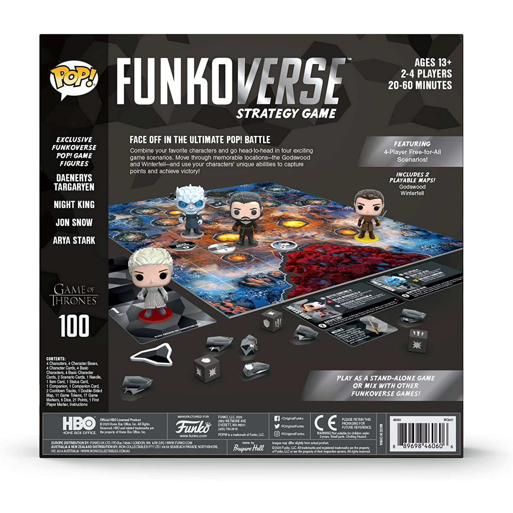 Funkoverse Juego De Tronos 100 Funko Juego De Mesa De 4 Paquetes