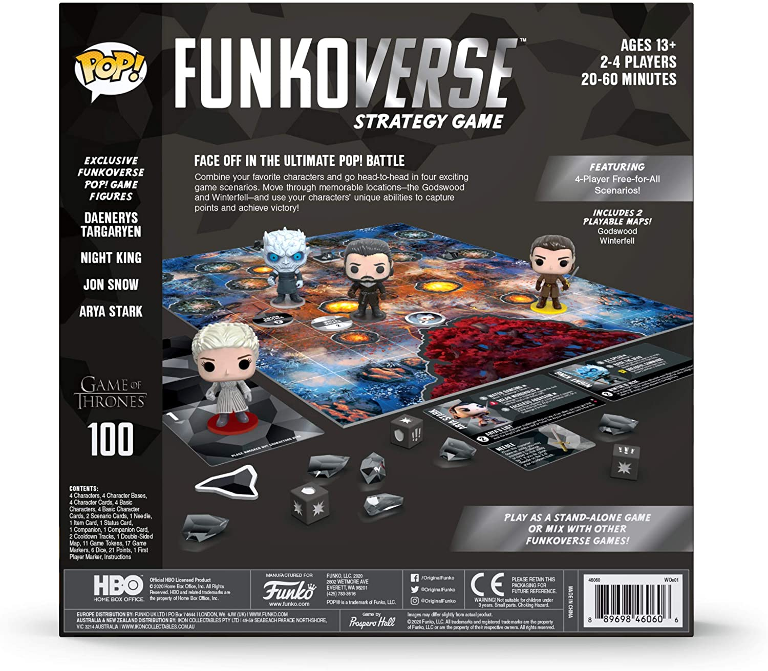 Funkoverse Juego De Tronos 100 Funko Juego De Mesa De 4 Paquetes