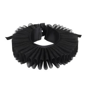Magideal - Collar Con De Tul, Gargantilla De Para Cosplay, Capa Con Volante De Cuello Retro Desmontable Para Disfraces, Disfraces, Fiestas , Negro