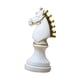 thumbnail image 2 of Estatua De Piezas De Ajedrez Con Resina De Pintura Dorada, Regalo Para Escritorio, Sala De Estar, Oficina, Forma De Caballo Blanco, 2 of 5