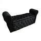 thumbnail image 1 of Banqueta Baul HVM Capitone negro felpa B/diamantes, 1 of 3
