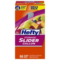 Bolsas De Almacenamiento Hefty Slider, Tamaño Galón, 66 Unidades, Para Cocina