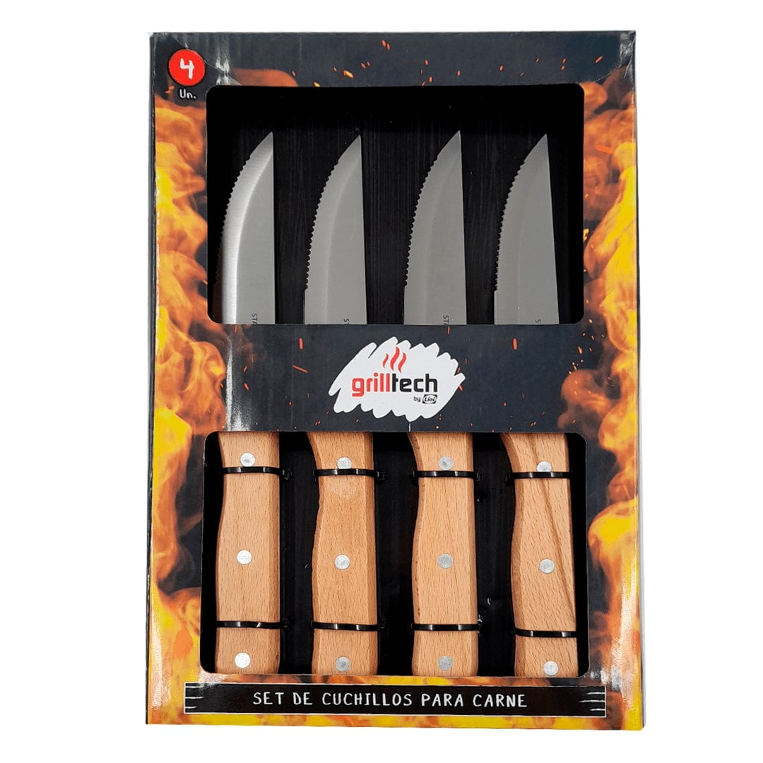 Grilltech - Display Box 4 Cuchillos De Carne