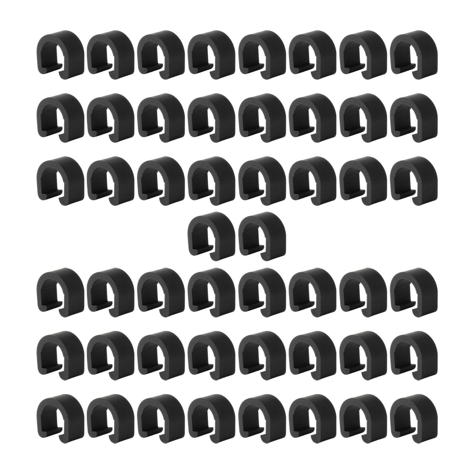 Magideal - 50 Abrazaderas De Clip C Para Bicicleta, Sujetadores De Línea De Cambios, Abrazaderas De Línea De Bicicleta De Montaña De Repuesto Resistentes, Soport