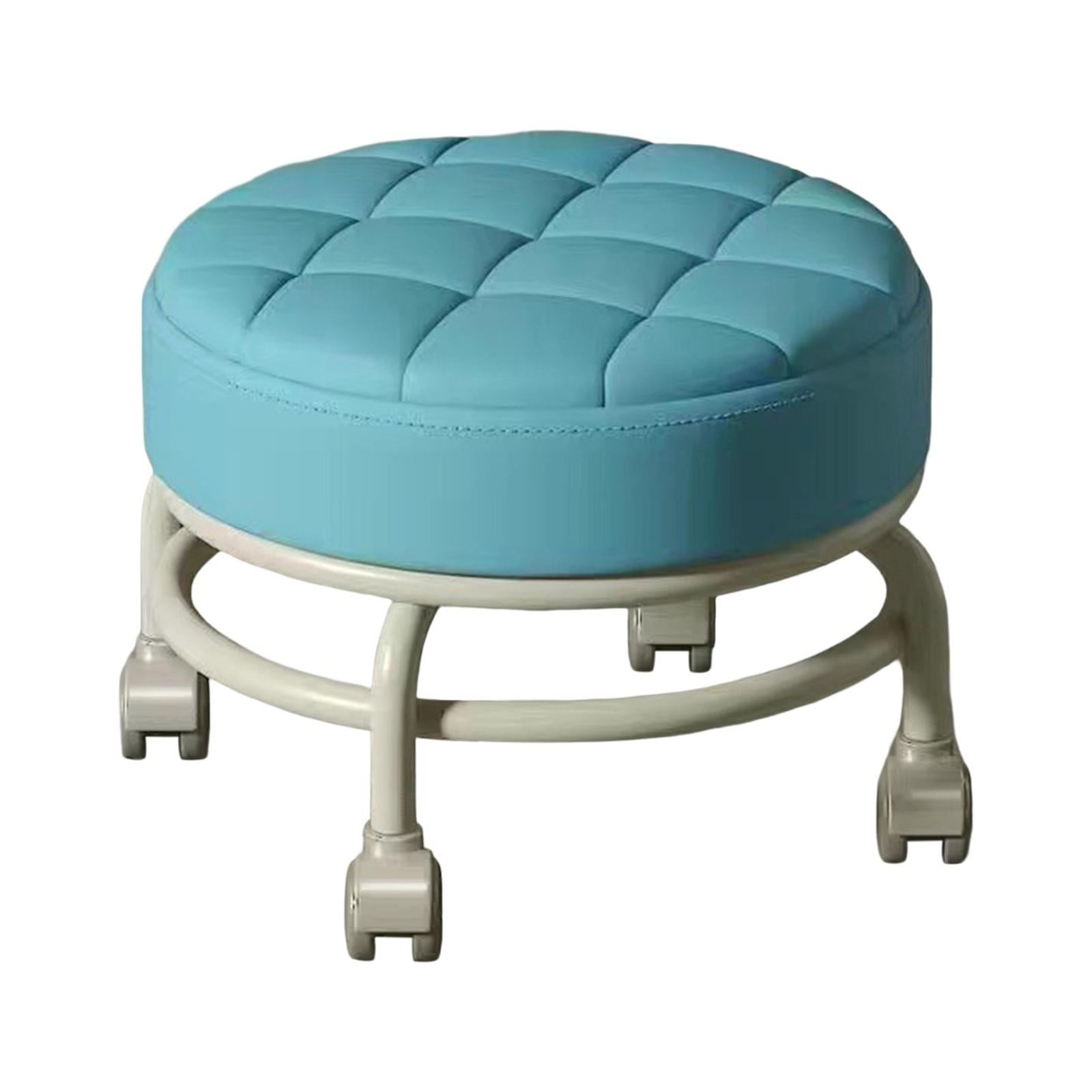 Magideal - Taburete De Asiento De Rodillo Bajo Taburete De Pedicura Ligero Fácil De Mover Taburete Pequeño Para Tareas Domésticas Mini Taburete Móvil Para Garaje Azul