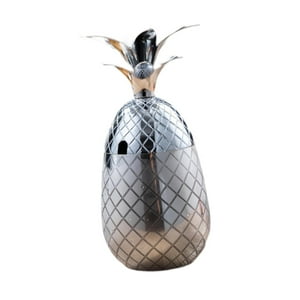Genérico - Vaso De Agua De Piña, Vaso Multiusos Para Aniversarios, Bodas, Hogar, Plata