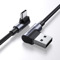 Cable Curvo Usb-A/Usb-C 3A Max Trenzado 2M Negro Ugreen Us176