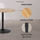 thumbnail image 2 of Set Mesa Lorven Madera Clara Altura Ajustable Diámetro 60cm con 2 Taburetes Tolix Madera Clara, 2 of 8
