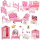 thumbnail image 1 of Juego de muebles para casa de muñecas SwankyStyle 36 piezas escala 1:12 rosa, 1 of 6