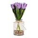 thumbnail image 1 of Tulipanes Morados en Florero de Virio 30 cm, 1 of 1