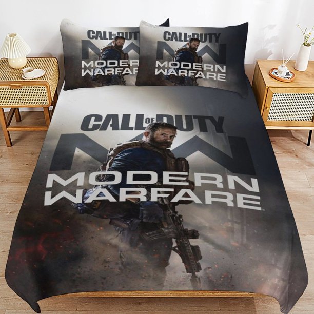 Call Of Duty Bedding Set Duvet Cover Comfortable and Lightweight Cartoon Bedding 3 Piece Bed Set