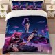 thumbnail image 1 of Cyberpunk Themed Printed Bedding Set | Comfortable Polyester Duvet Cover and 2 Pillowcases Ideal for All Seasons, 1 of 5