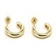 thumbnail image 2 of Argolla de Plata 925 bañada en Oro 18k de 15 mm con cierre de Tornillo, 2 of 2