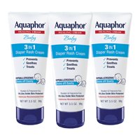 Crema Para Dermatitis Del Pañal Aquaphor Baby 3 En 1, 100 Ml (Paquete De 3)
