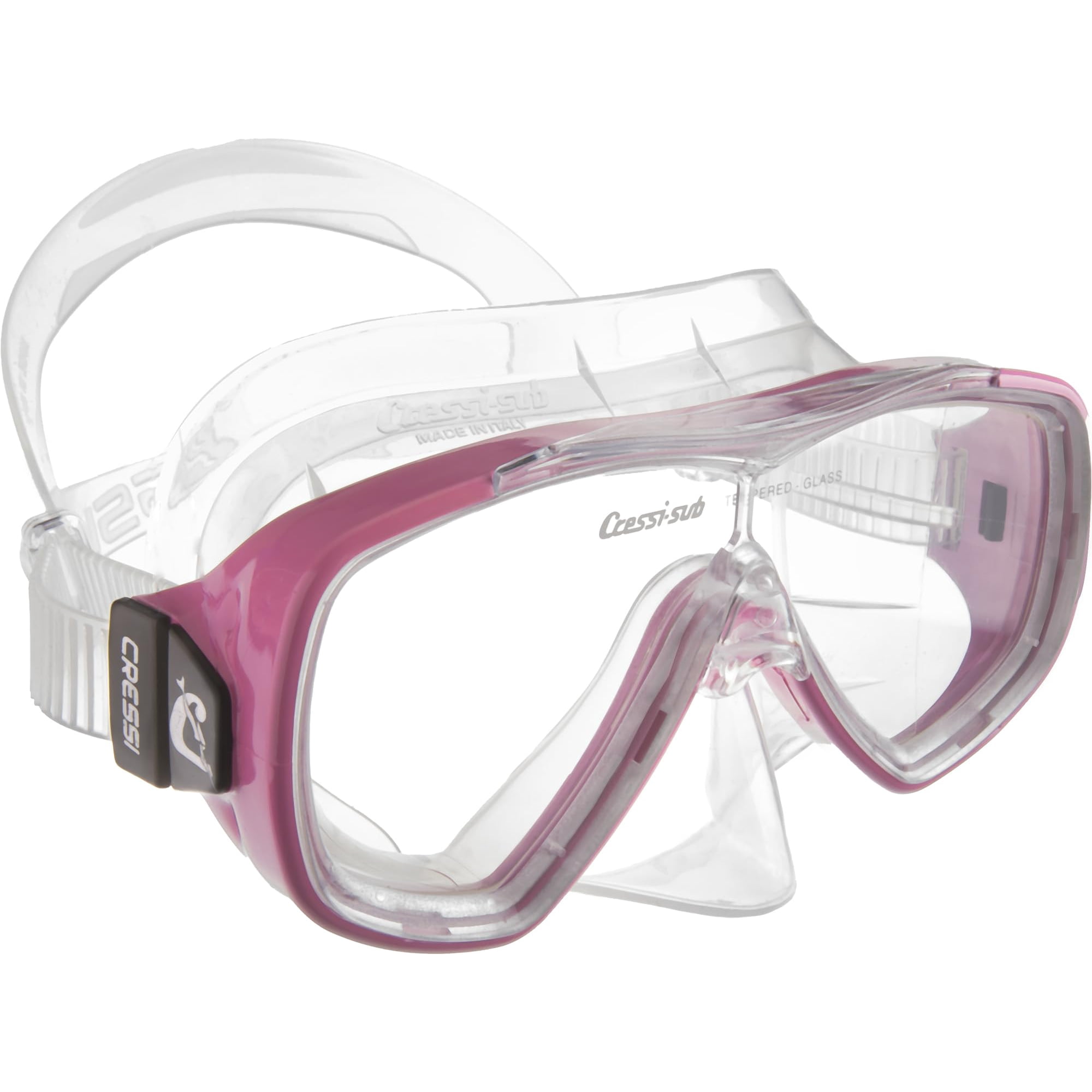 Máscara Cressi Onda Mono-lens, Transparente Y Rosa, Para Buceo
