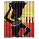 thumbnail image 1 of Cortina de ducha de mujer africana con ganchos, tamaño 60 x 72 pulgadas, 1 of 3