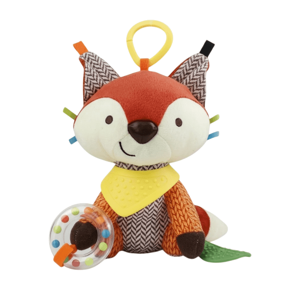Juguete sensorial BelugCon Mordedor Y Sonajero Color Naranja Diseño Zorrito