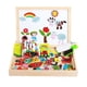 thumbnail image 1 of Ni?os Tablero De Dibujo Magnético De Madera Rompecabezas Montessori Juguetes Granja, 1 of 5