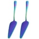 thumbnail image 1 of 2 servidores para tartas de acero inoxidable, diseño triangular, con borde dentado., 1 of 5