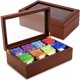 thumbnail image 1 of Caja de té Apace Premier Collection de madera de lujo con 8 compartimentos, 1 of 7