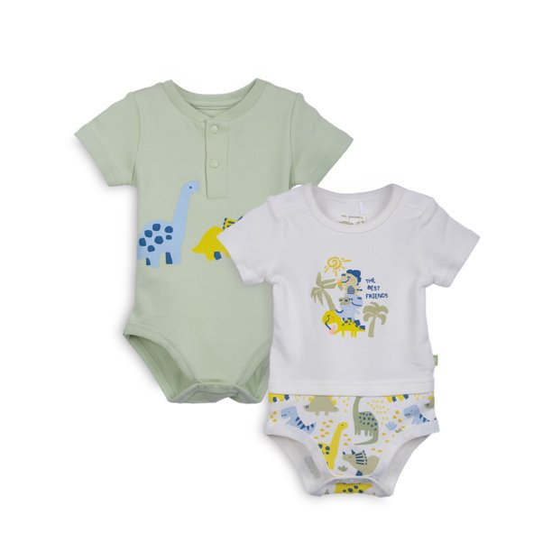 Pack 2 Body Recién Nacido Niño Manga Corta Algodón Surtido Pillin