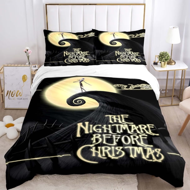 The Nightmare Before Christmas Girls pink Bedding Sets,exquisite Anime bed supplies set duvet cover bed comforter set bedding Bed Sheets