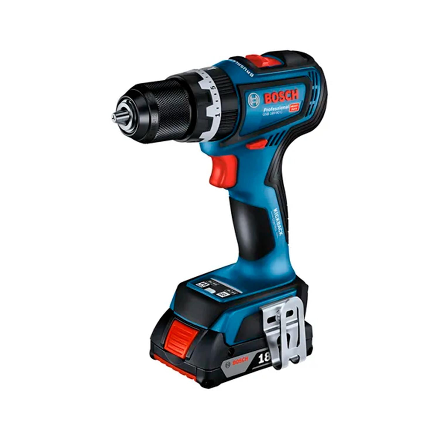 Taladro Percutor Atornillador Bosch Gsb 18v-90c + 2 Bat + Maletín