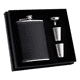 thumbnail image 1 of Set de regalo de petaca, petacas para licor para hombres con funda de cuero negro, 1 of 5