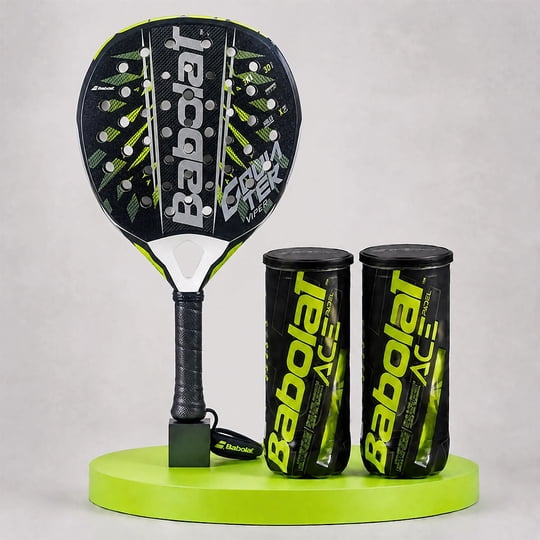 Super Pack Babolat Pala De Padel Counter Viper + 2 Tarros De Pelotas Ace