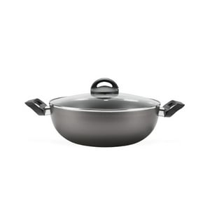 Brinox - Wok De 4,10L Tapa De Vidrio Templado Antiadherente Manijas Recubiertas