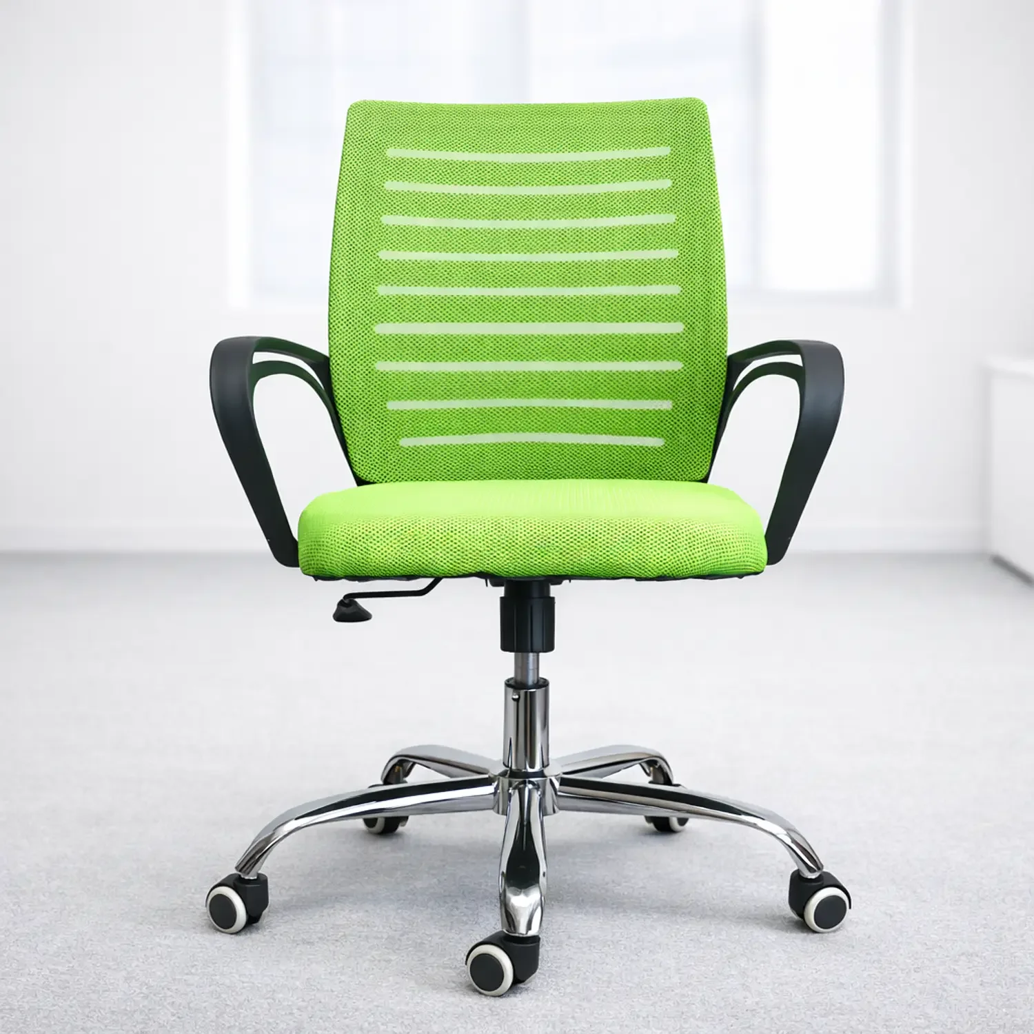 Genérico - Silla De Oficina Ergonómica Con Brazos Y Ruedas | Altura Ajustable Mesh Transpirable