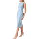 thumbnail image 4 of INSPIRE CHIC Vestido Formal Midi Sin Mangas con Cuello de Barco para Maestras de Regreso a Clases Mujer Azul Claro L, 4 of 5