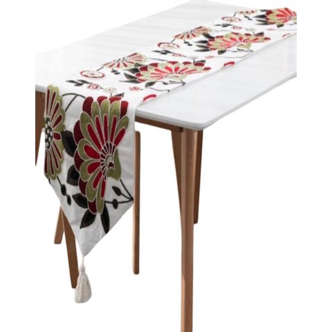 Todo Para El Hogar - Camino De Mesa Bordado Elegante 33 X 180Cm