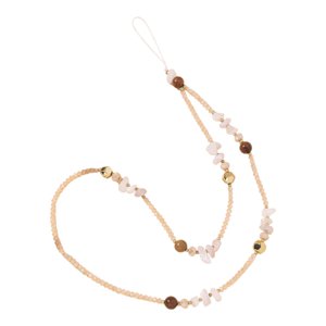 Magideal - Elegante Pulsera Con Dije Para Teléfono Celular, Cordón De Perla De Moda Para Teléfono Celular, Pulsera De Perla, Llavero, Decoración Para Teléfono Ce Rosa