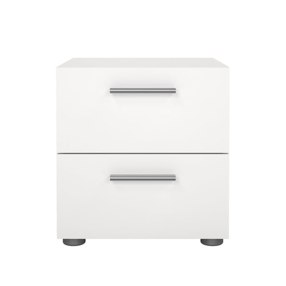 Velador Pepe Con 2 Cajones 40X40.25X42.3 Cm Blanco