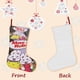 thumbnail image 3 of Max y Ruby Tema: Calcetines de Navidad, fino lino blanco para colgar en escaleras y chimenea, decoración navideña para el hogar, regalo de Navidad. 45cm × 32cm, 3 of 5